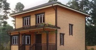 Двухэтажный дом из бруса в Обнинске от Строй-Бнн - строительство от 135785 руб.